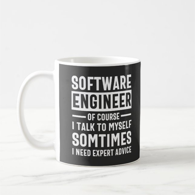 Funny Programming Software Engineer Gift Coffee Mug (Left)