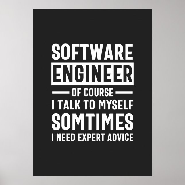 Funny Programming Software Engineer Gift Poster (Front)