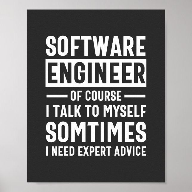 Funny Programming Software Engineer Gift Poster (Front)