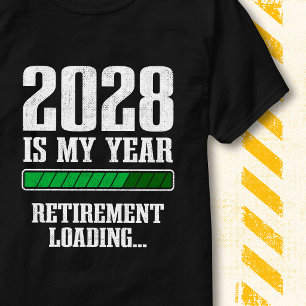 Funny Progress Bar Retired 2028 Retirement Loading T-Shirt