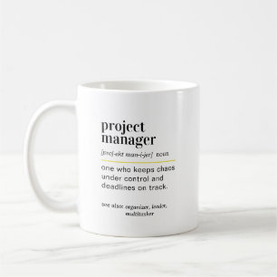 Funny Project Manager Definition Gift Coffee Mug