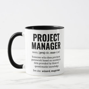 Funny Project Manager Dictionary Definition, Humou Mug