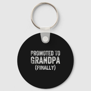 Funny Promoted To Grandpa Finally Pregnancy Announ Key Ring