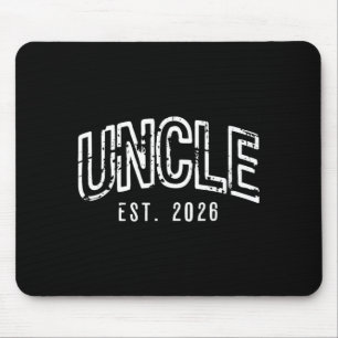 Funny Promoted to New Uncle Est 2026 First Time Mouse Pad