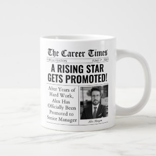 Funny Promotion Gift Custom Newspaper Headline Large Coffee Mug