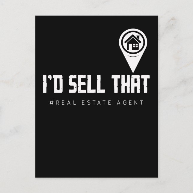 Funny Property Broker Fun Real Estate Agent Postcard (Front)