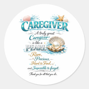 Funny Property Caregiver   Happy Caregiver Day Classic Round Sticker
