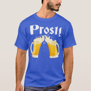 Funny Prost Beer American German Flag Oktoberfest  T-Shirt
