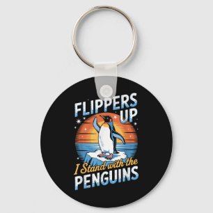 Funny Protest Tariff Penguins Protest Against Tari Key Ring