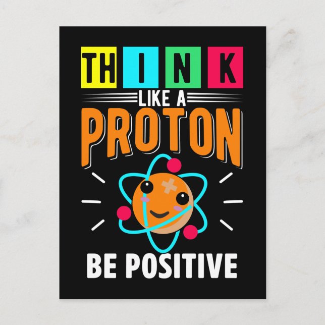 Funny Proton Humour Physicist Science Postcard (Front)