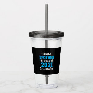 Funny Proud Brother Of  2021 Graduates T-shirt Acrylic Tumbler
