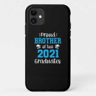 Funny Proud Brother of 2021 Graduates T-shirt iPhone 11 Case
