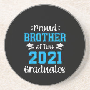 Funny Proud Brother Of 2021 Graduates T-shirt Coaster