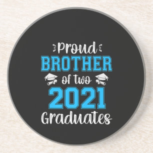Funny Proud Brother of 2021 Graduates T-shirt Coaster