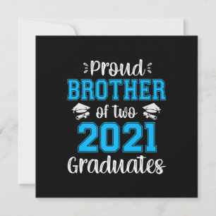 Funny Proud Brother of 2021 Graduates T-shirt Holiday Card