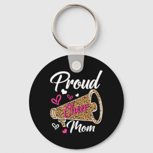 Funny Proud Cheer Mum Leopard Mothers Day Women Key Ring