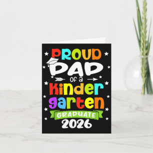 Funny proud dad of a class of 2026 kindergartenFun Card