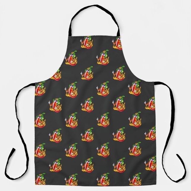 Funny Proud Firefighter Chilli All-Over Print Apro Apron (Front)