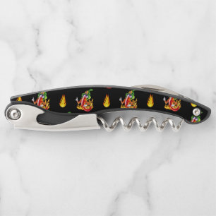 Funny Proud Firefighter Chilli On Fire Gives Thumb Corkscrew