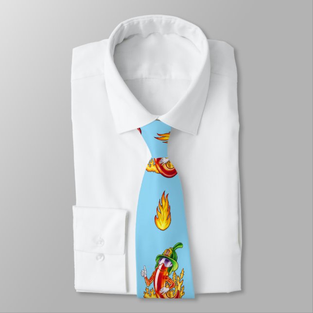 Funny Proud Firefighter Chilli Tie (Tied)