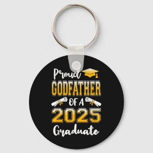 Funny Proud Godfather Of A Cl Of 2025 Graduate Key Ring