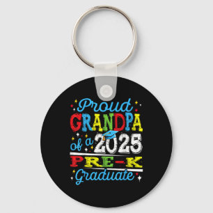 Funny Proud Grandpa Of A Cl Of 2025 Pre-k Graduate Key Ring