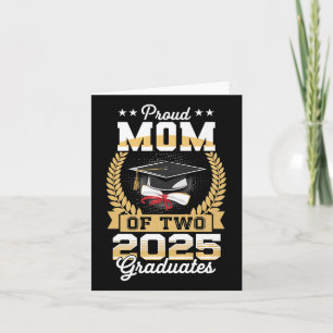 Funny Proud Mum Of A Two 2025 Graduate Twins Gradu Card