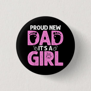 Funny Proud New Dad Gift For Men Father's Day It's 3 Cm Round Badge