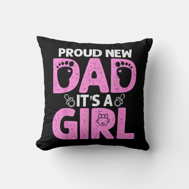Funny Proud New Dad Gift For Men Father's Day It's Cushion (Front)