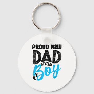Funny Proud New Dad It's A Boy Gift For Men Cool N Key Ring