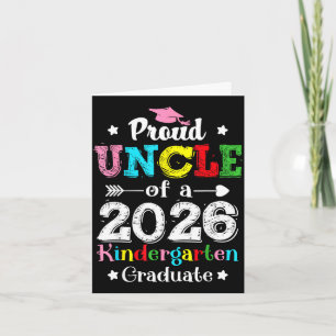 Funny proud uncle of a class of 2026 kindergartenF Card