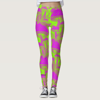 Funny psicodelic - Mushroom Leggins  Leggings