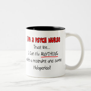 Funny Psych Nurse Gifts Two-Tone Coffee Mug
