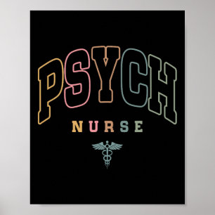 Funny Psychiatric Nurse Mental Health Nurse Psych  Poster