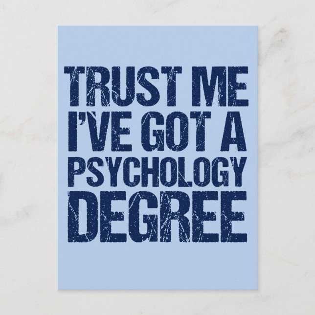 Funny Psychology Graduation Announcement Postcard (Front)