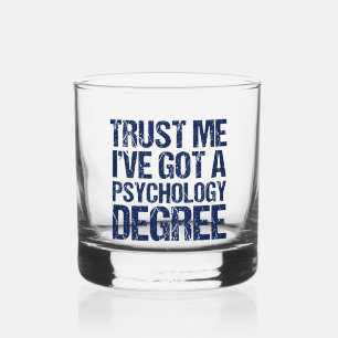 Funny Psychology Graduation Custom Psychologist Whiskey Glass