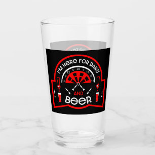 Funny Pub Beer And Darts Game Gifts  Glass