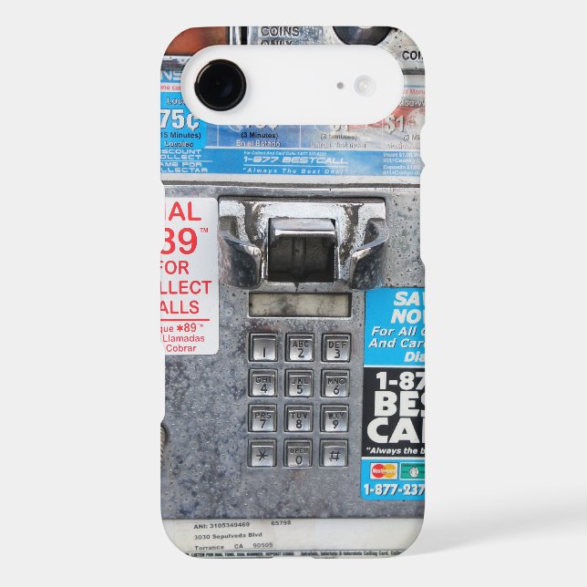 Funny Public Payphone Booth Case-Mate iPhone Case (Back)