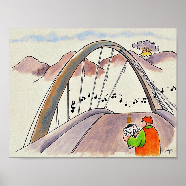 Funny Public Safety Cartoon Poster (Front)