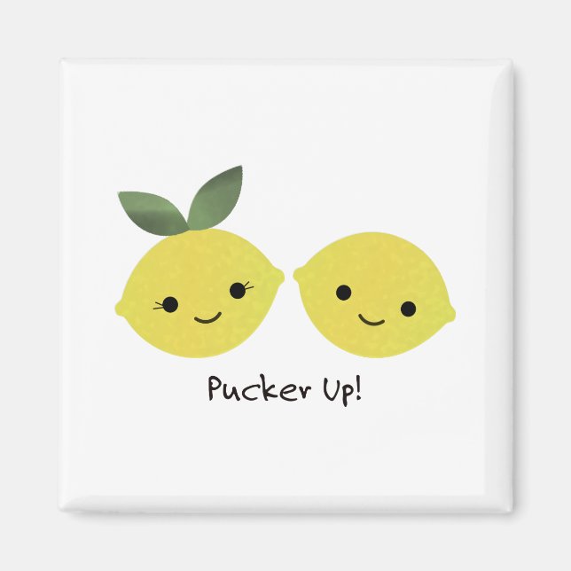 Funny Pucker Up Lemons Magnet (Front)