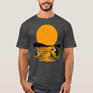 Funny Puffer Fish At Sunset T-Shirt
