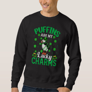 Funny Puffins Are My Lucky Charms Puffin St Patric Sweatshirt