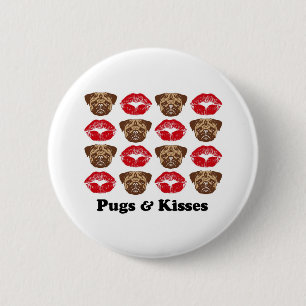 Funny Pug 6 Cm Round Badge