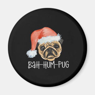Funny Pug Christmas Dog Mum Dad Pyjamas Oversized  Magnet