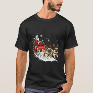Funny Pug Christmas Santa Cute Dog Lovers T-Shirt