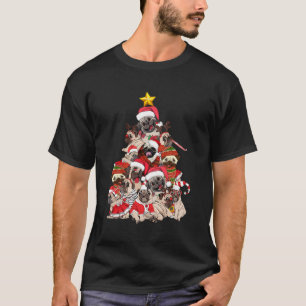 Funny Pug Christmas Tree Dog Santa Merry Pugmas Xm T-Shirt