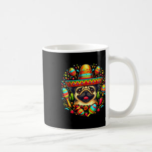Funny Pug Cinco De Mayo Cute Mexican Dog Sombrero Coffee Mug