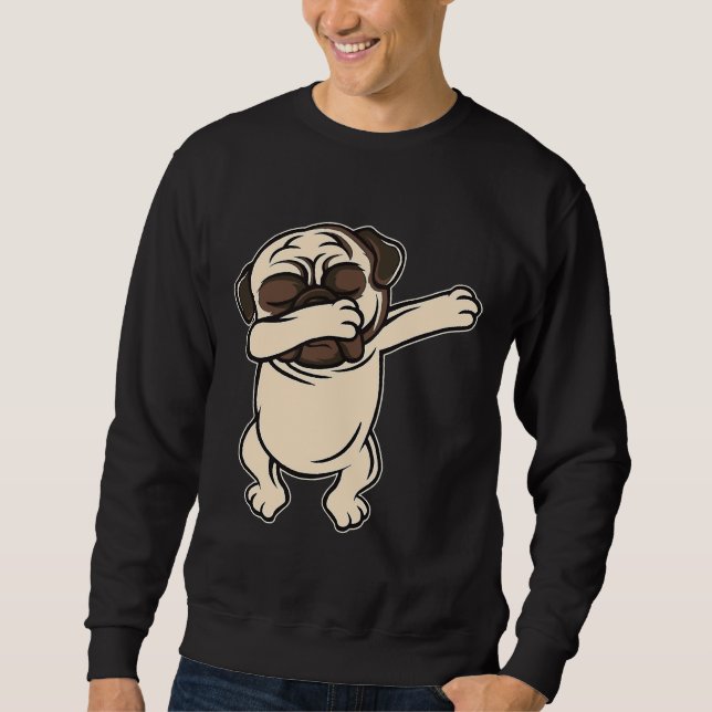 Funny Pug Dab - Dabbing Pug - Pug Dabbing Classic  Sweatshirt (Front)