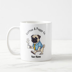 Funny Pug Dog Business Suit Coffee Mug