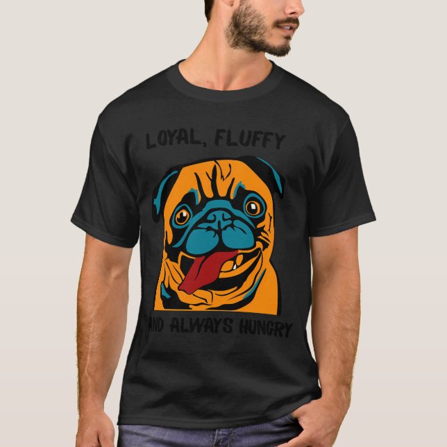 Funny Pug Dog Face T-Shirt (Front)